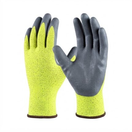 High-Visibility Coated Safety Gloves – Industrial Grip Work Gloves