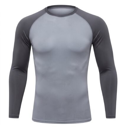 Grey Performance Compression Shirt – Premium Fitness Apparel