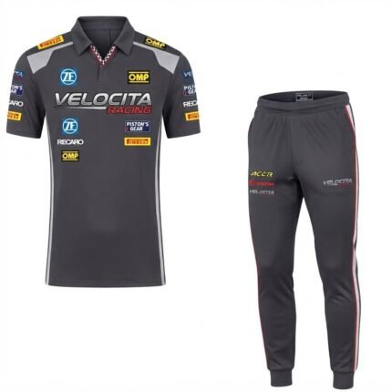 Custom Motor Racing Team Uniform | Motorsport Polo & Track Pants Set