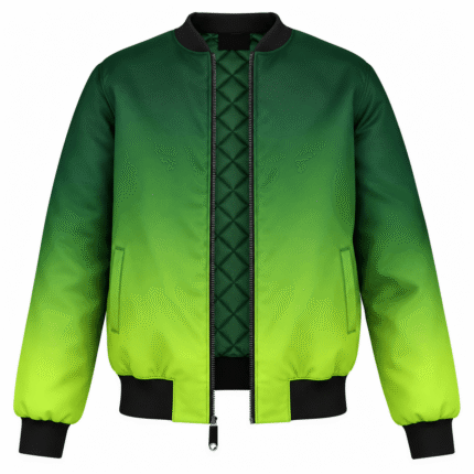 Custom Green Gradient Bomber Jacket