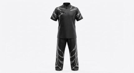Custom Black Kick Boxing Martial Arts Uniform – Short Sleeve Training Set