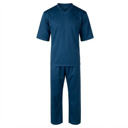 Custom Navy Blue Kick Boxing Martial Arts Uniform – V-Neck Training Set