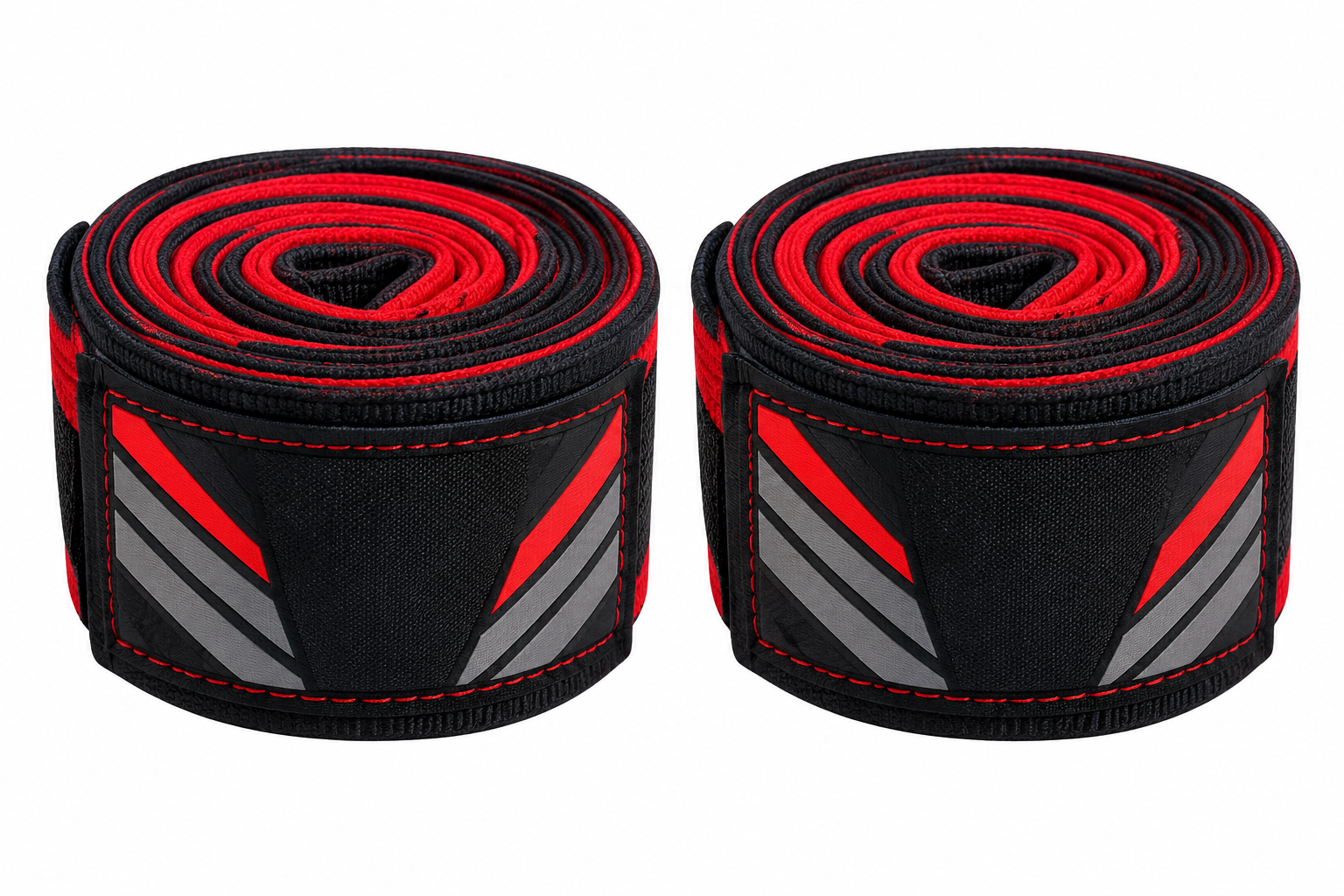 Black and Red Geometric Boxing Wraps