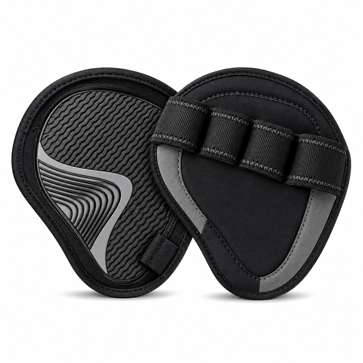 Ergonomic Black Weightlifting Grip Pads